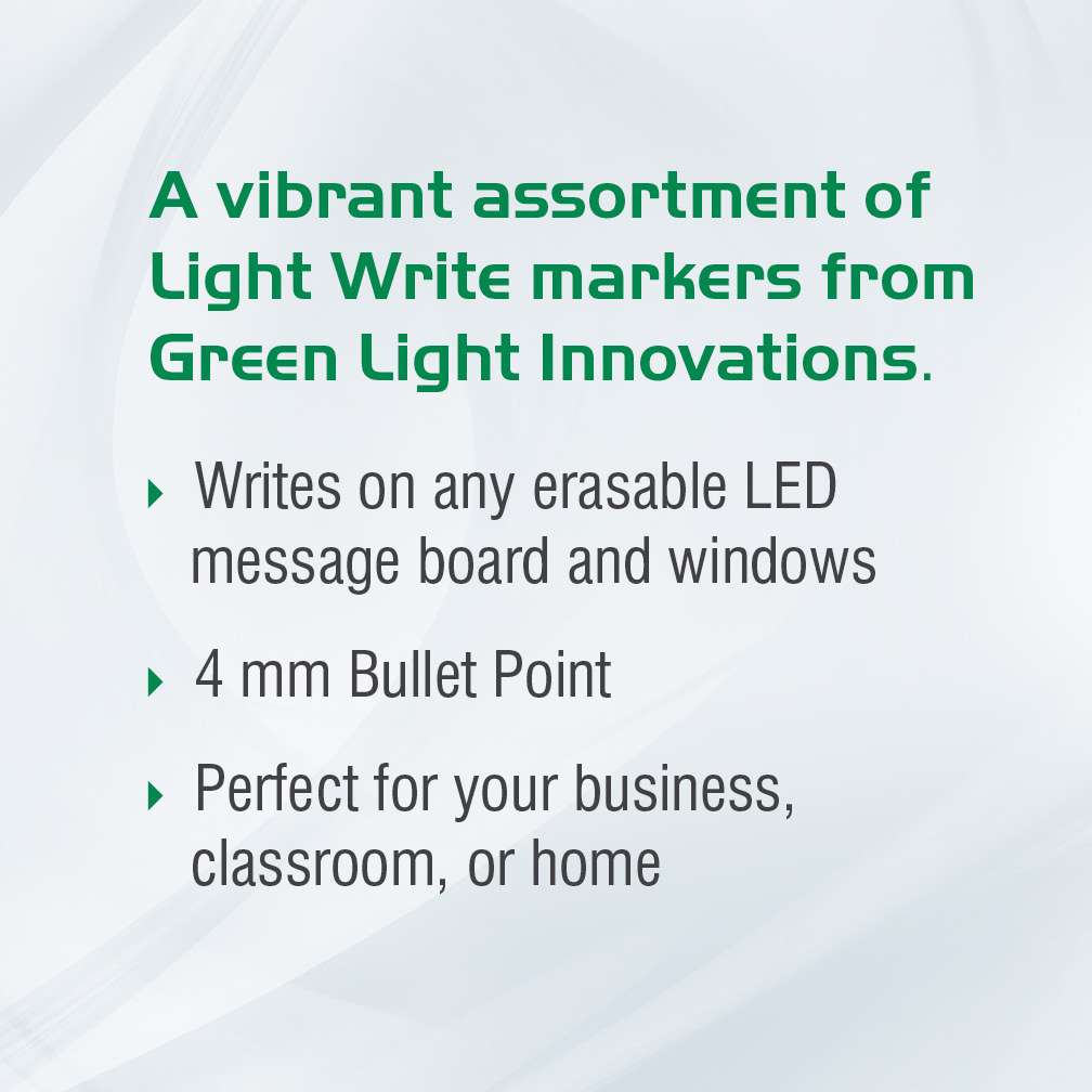 light write markers from green light innovations