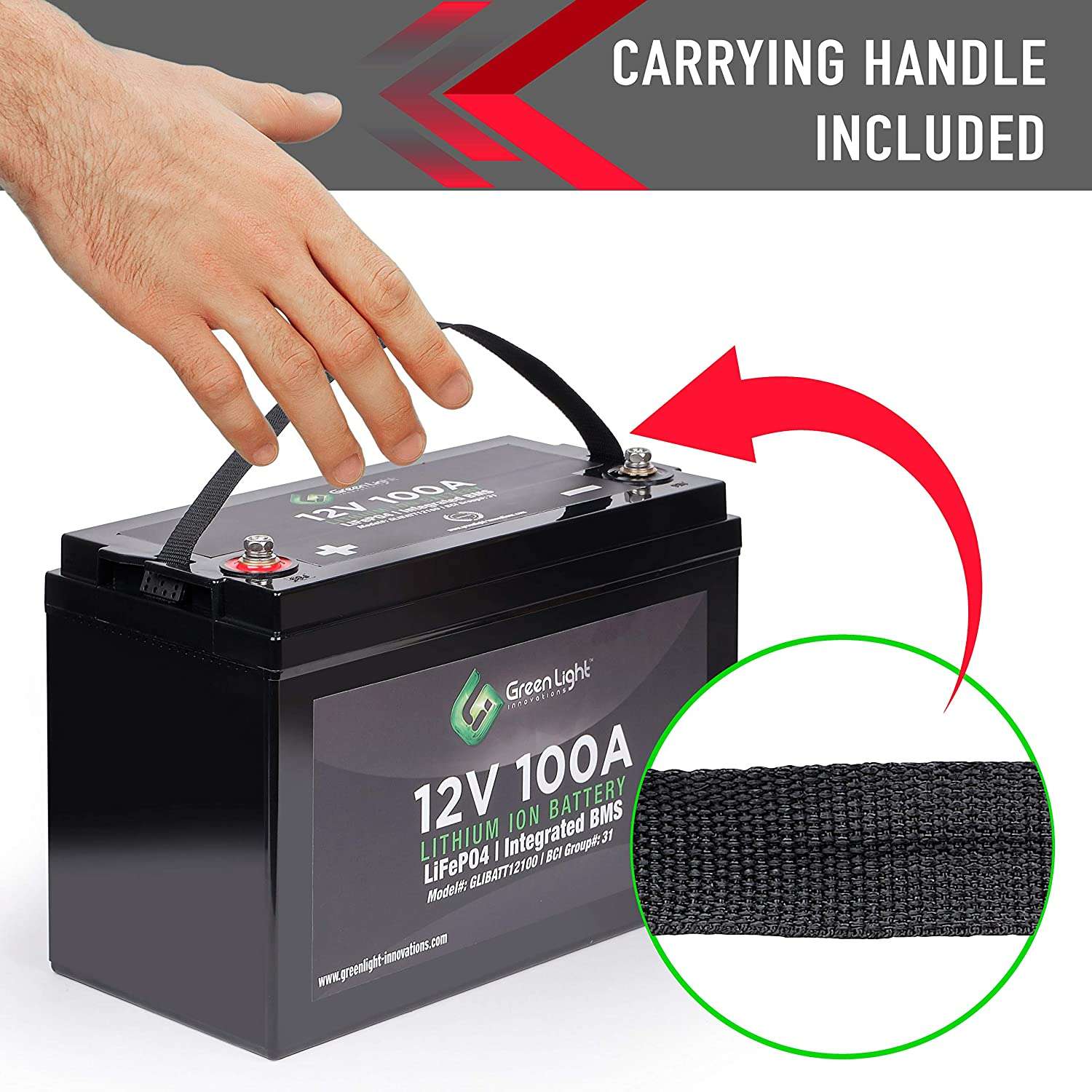 Universal 12V Battery w/ Charger Green Light Innovations 1 USA