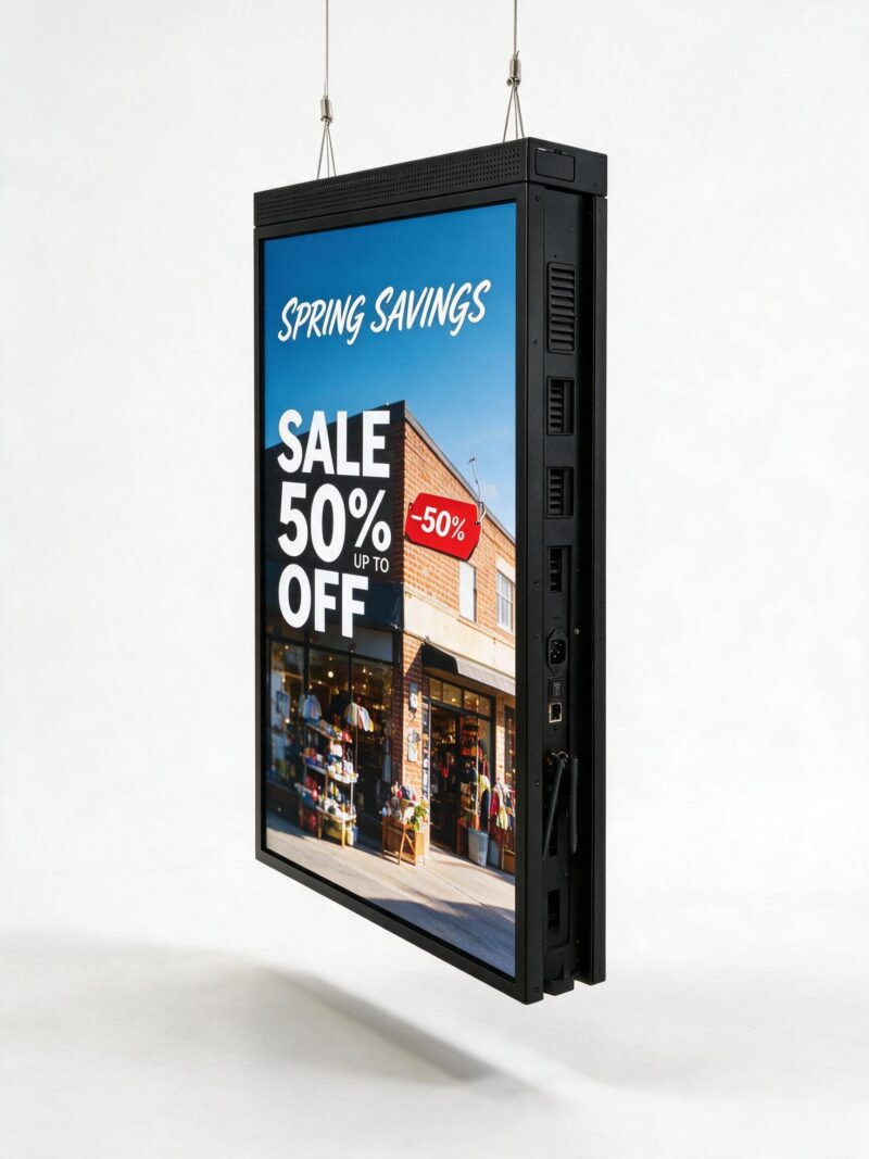 Green Light Displays Double-Sided Hanging Display 3q